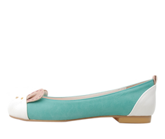 Mint Bunny Motive Ballet Flats